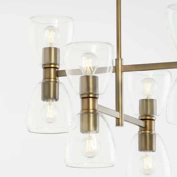 Relo 8-Light Chandelier in Dark Brass - Image 3