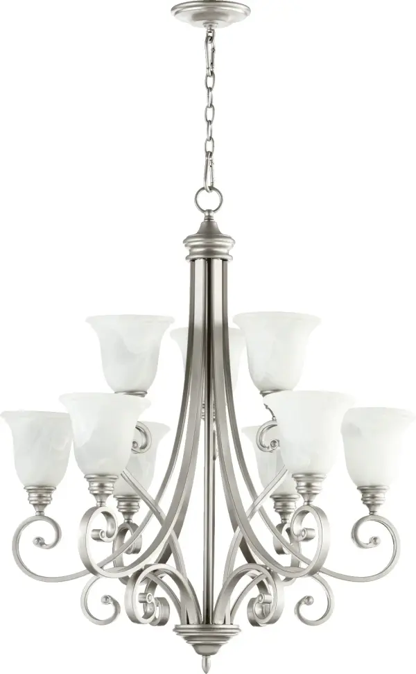 Bryant 9-Light Traditional Chandelier in Classic Nickel