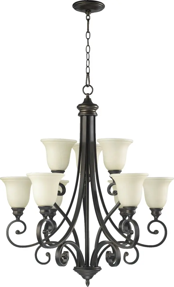 Bryant 9-Light Traditional Chandelier in Oiled Bronze
