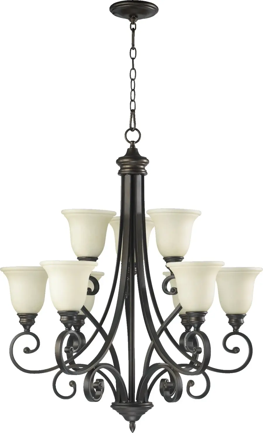 Bryant 9-Light Traditional Chandelier in Oiled Bronze