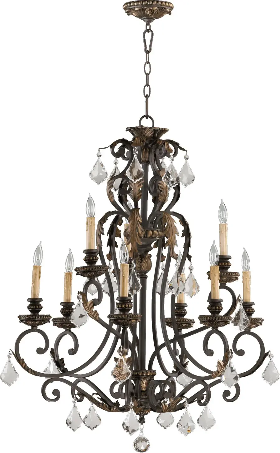 Rio Salado 9-Light Chandelier in Toasted Sienna