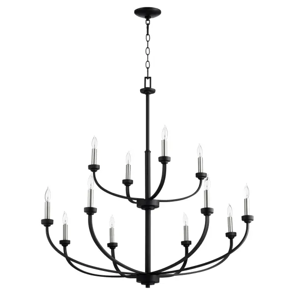 Reyes 12-Light Black Transitional Chandelier
