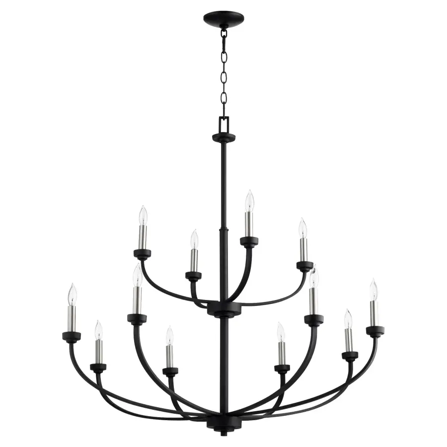 Reyes 12-Light Black Transitional Chandelier