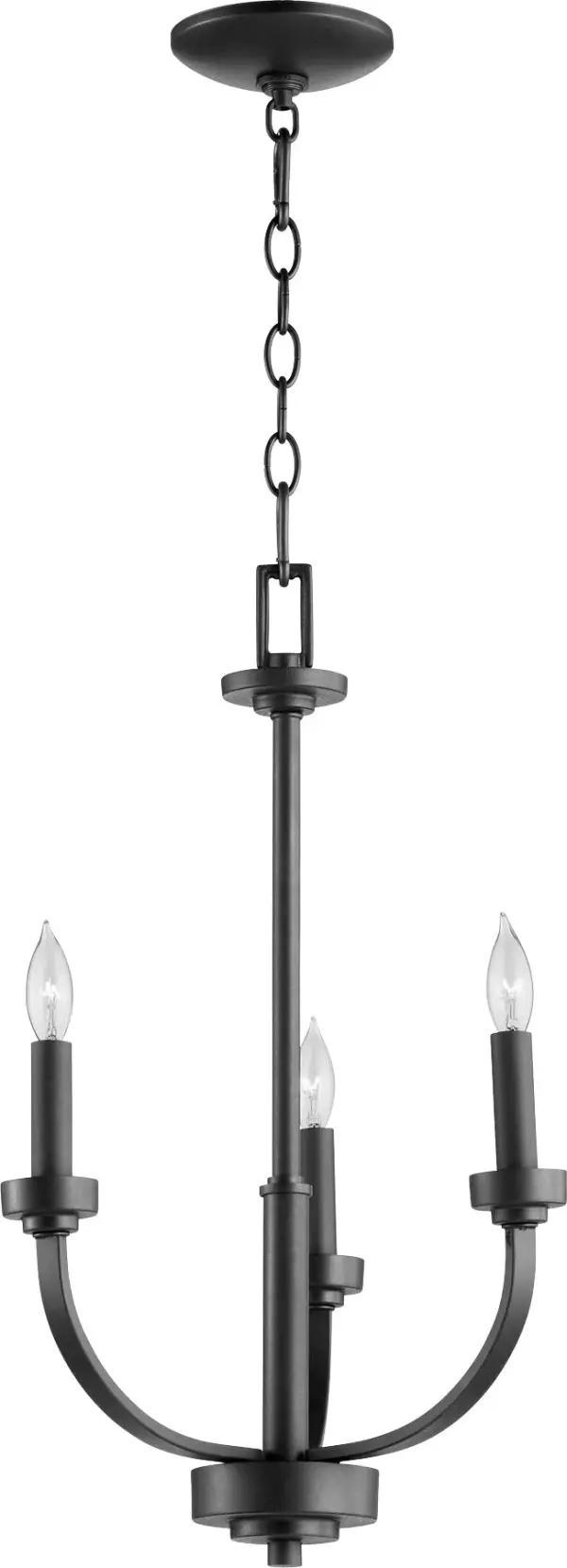 Reyes 3-Light Black Traditional Chandelier - Image 2