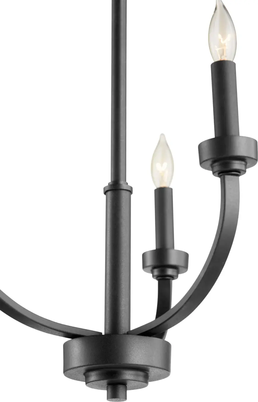 Reyes 3-Light Black Traditional Chandelier - Image 3