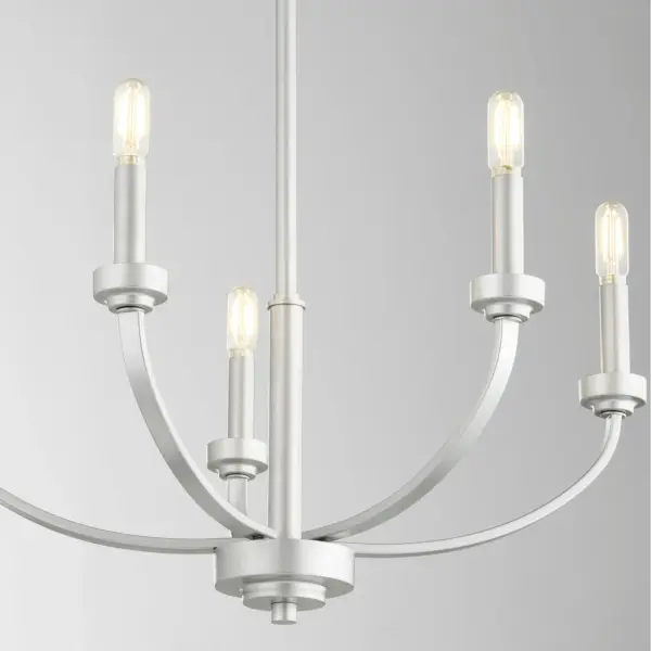 Reyes 5-Light Chandelier in Classic Nickel - Image 4