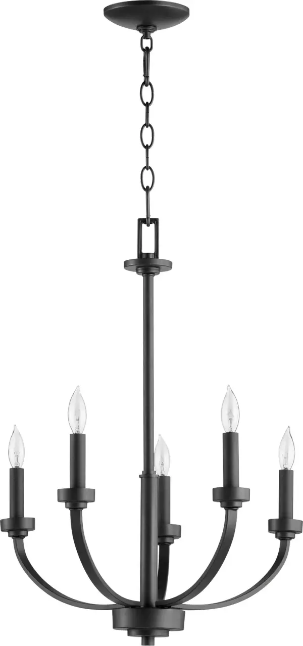 Reyes 5-Light Black Traditional Chandelier - Image 1
