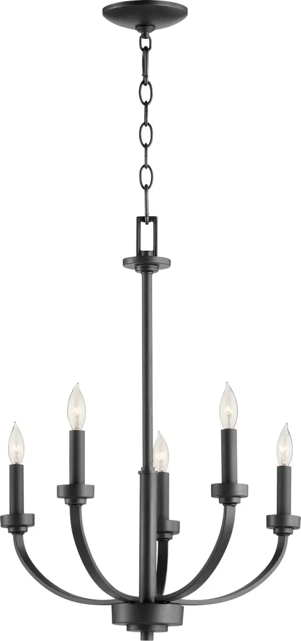 Reyes 5-Light Black Traditional Chandelier - Image 3