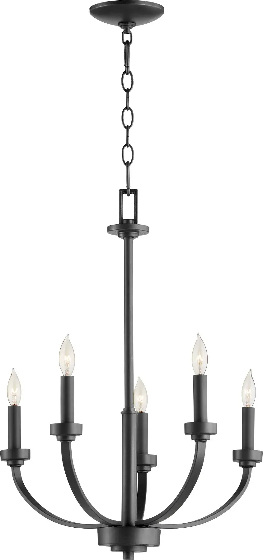 Reyes 5-Light Black Traditional Chandelier - Image 3