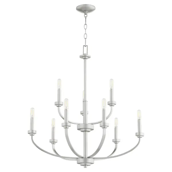 Reyes 9-Light Chandelier in Classic Nickel - Image 1