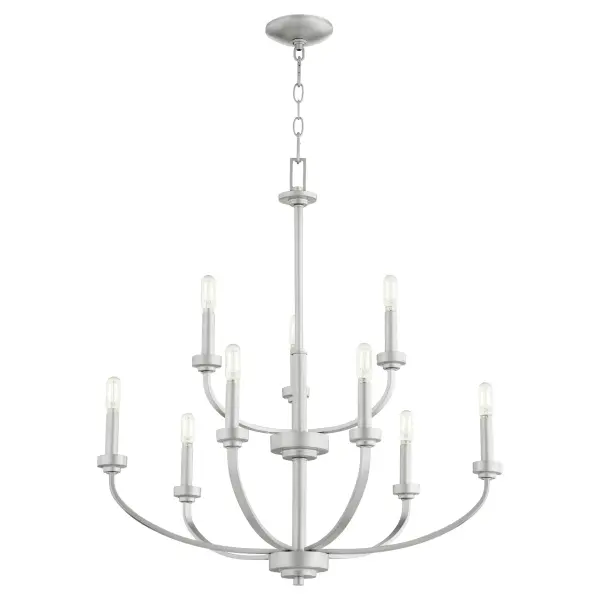 Reyes 9-Light Chandelier in Classic Nickel - Image 2