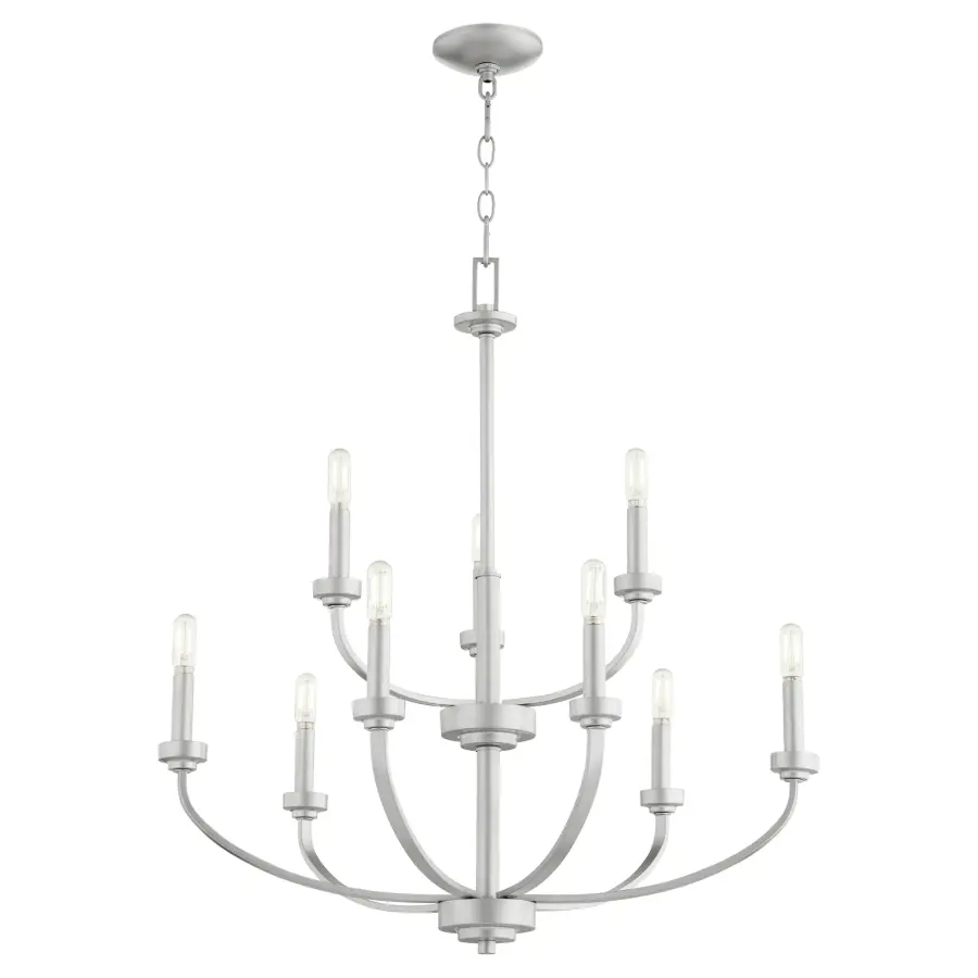 Reyes 9-Light Chandelier in Classic Nickel - Image 2