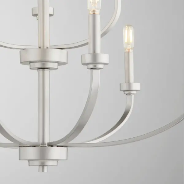 Reyes 9-Light Chandelier in Classic Nickel - Image 3