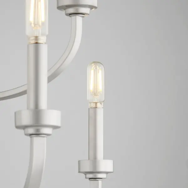 Reyes 9-Light Chandelier in Classic Nickel - Image 4