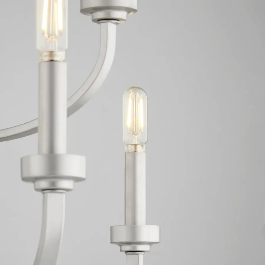 Reyes 9-Light Chandelier in Classic Nickel - Image 4