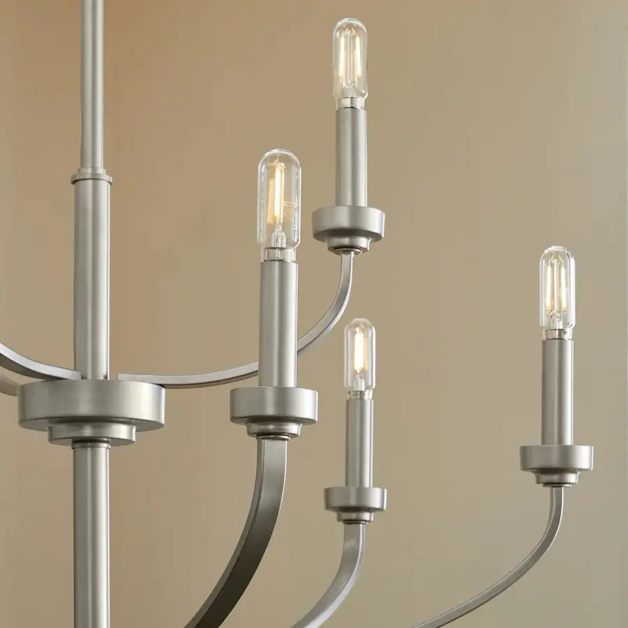 Reyes 9-Light Chandelier in Classic Nickel - Image 5