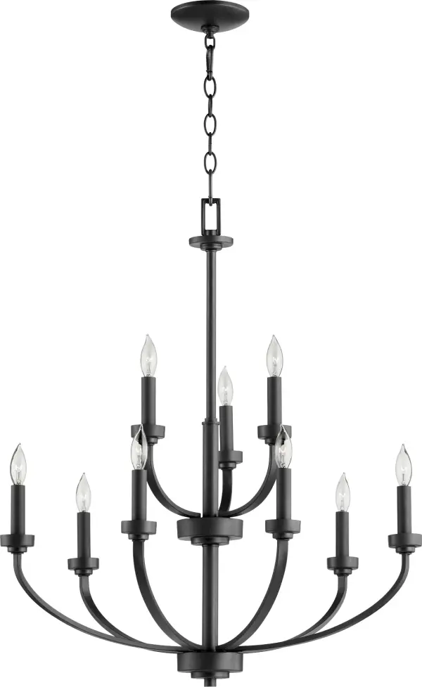 Reyes 9-Light Black Traditional Chandelier - Image 2