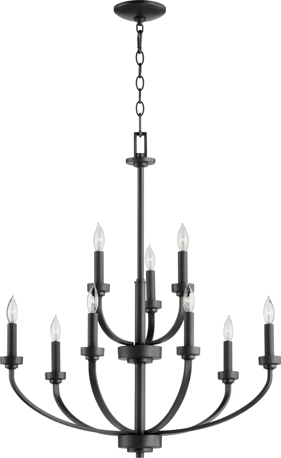 Reyes 9-Light Black Traditional Chandelier - Image 2