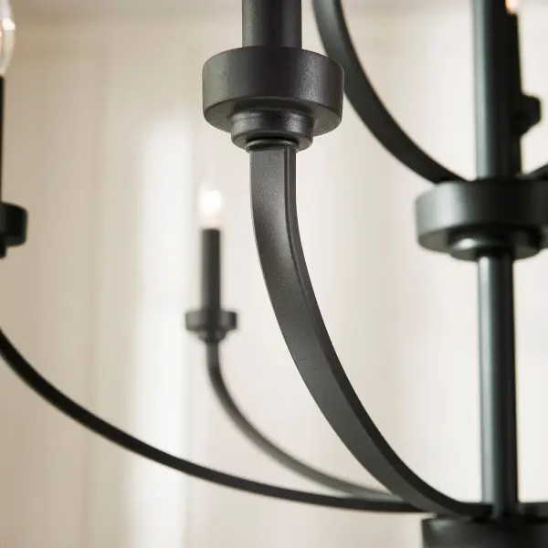 Reyes 9-Light Black Traditional Chandelier - Image 4