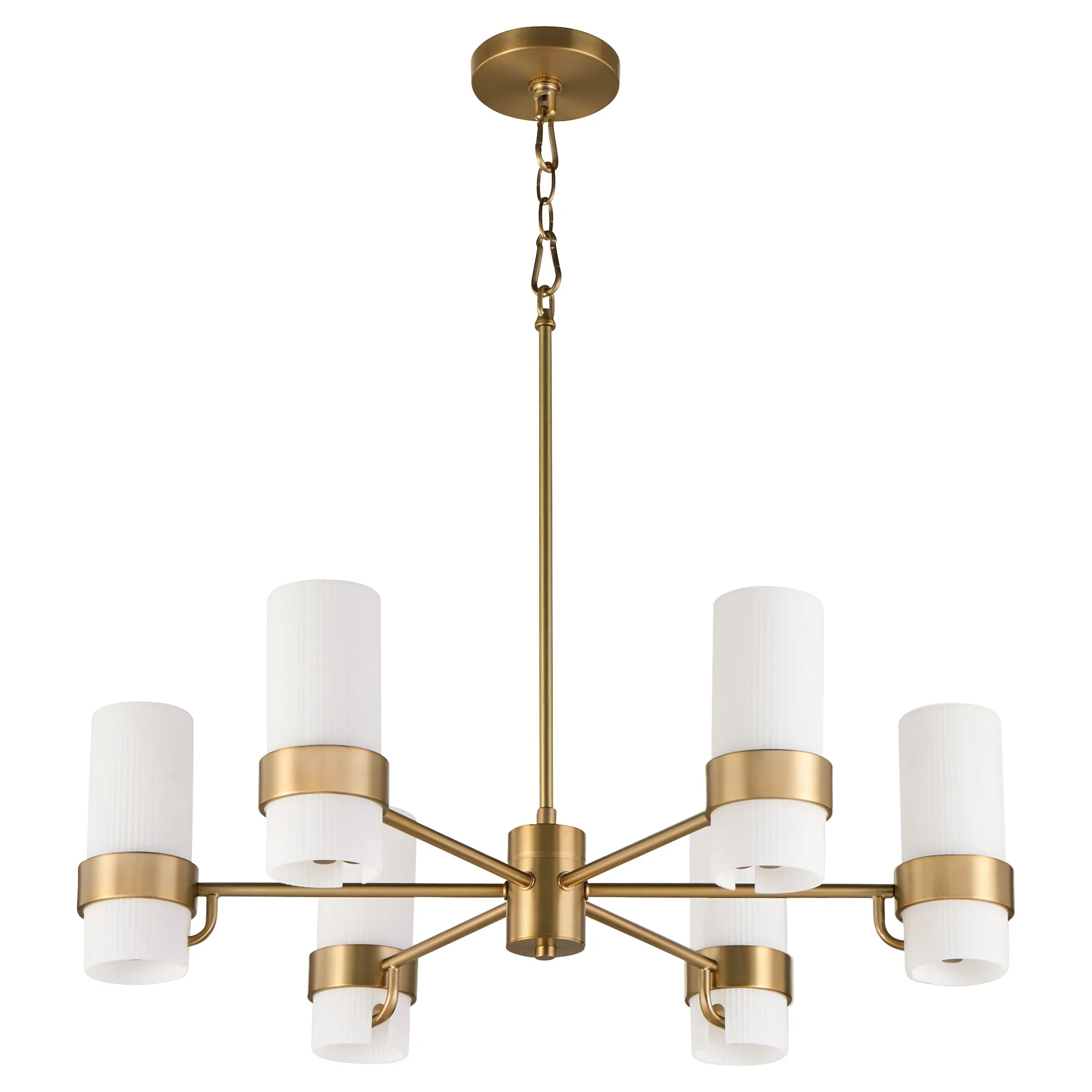Sojourn 6-Light Chandelier in Brushed Brass