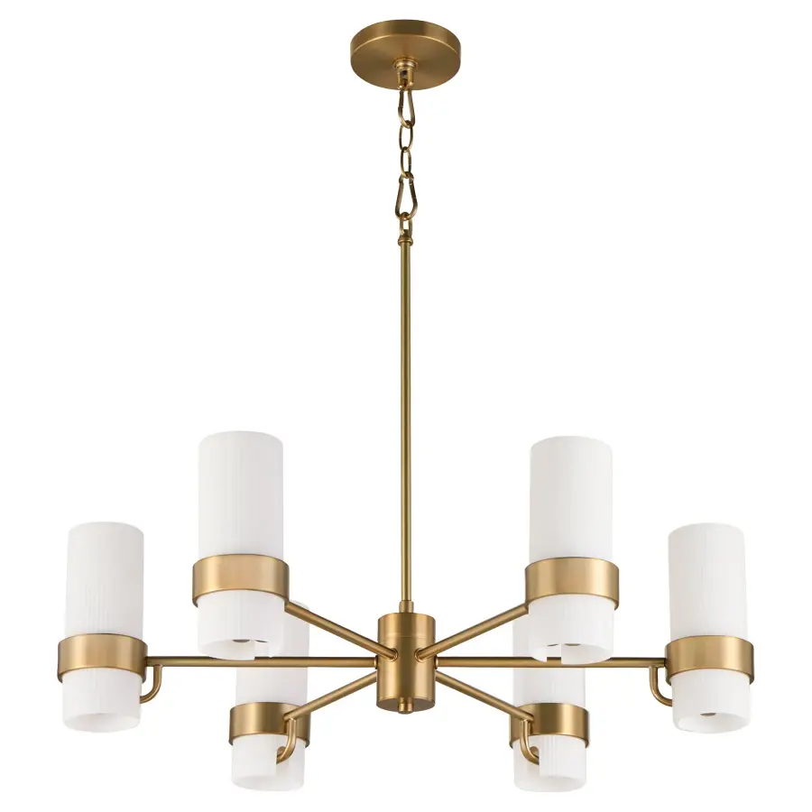 Sojourn 6-Light Chandelier in Brushed Brass - Image 1