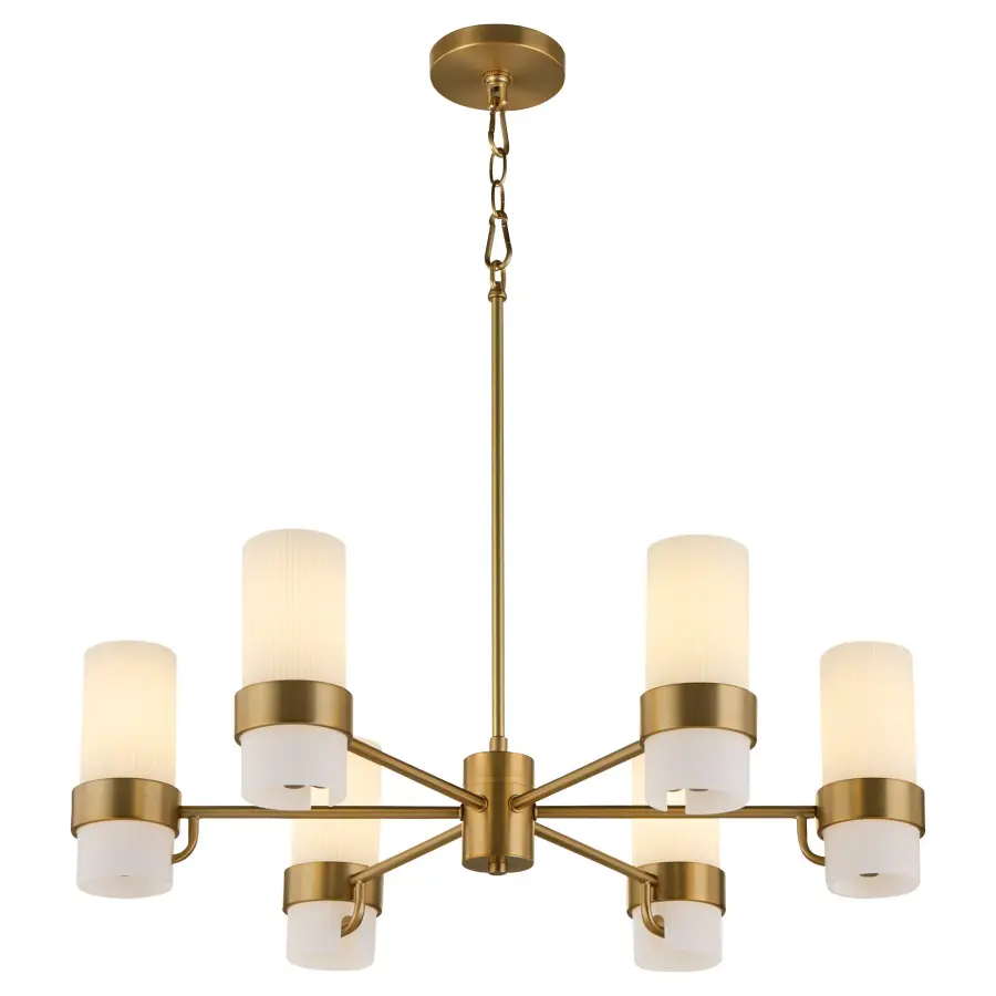 Sojourn 6-Light Chandelier in Brushed Brass - Image 2