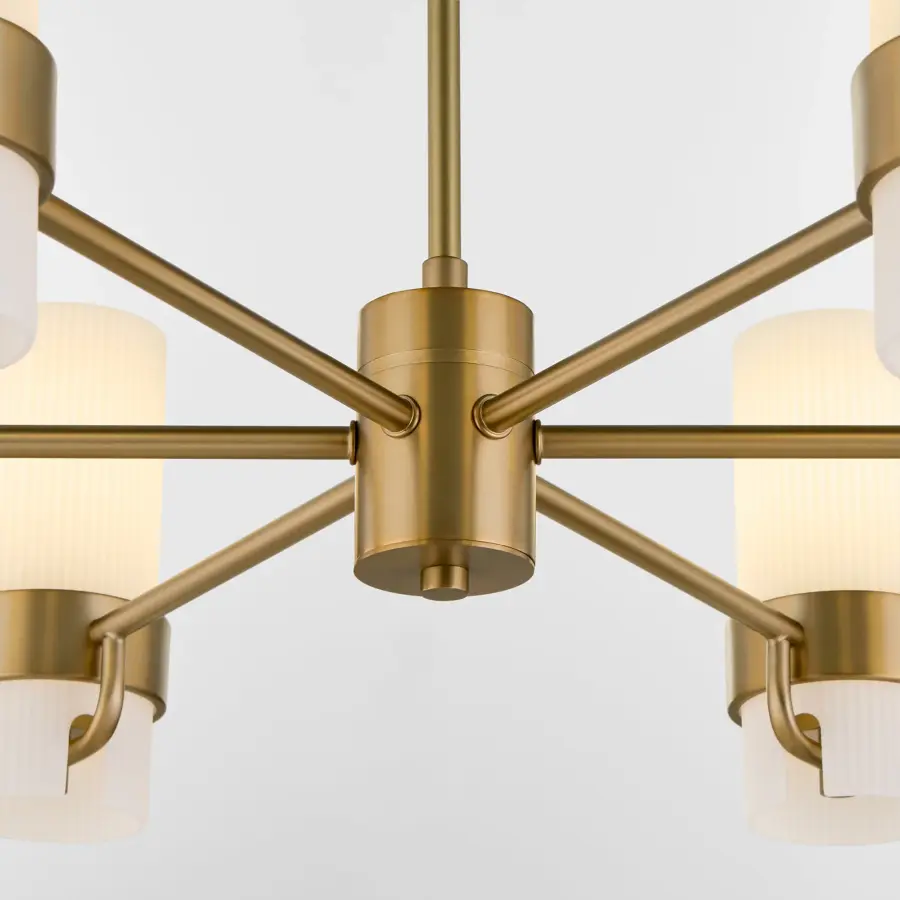Sojourn 6-Light Chandelier in Brushed Brass - Image 4