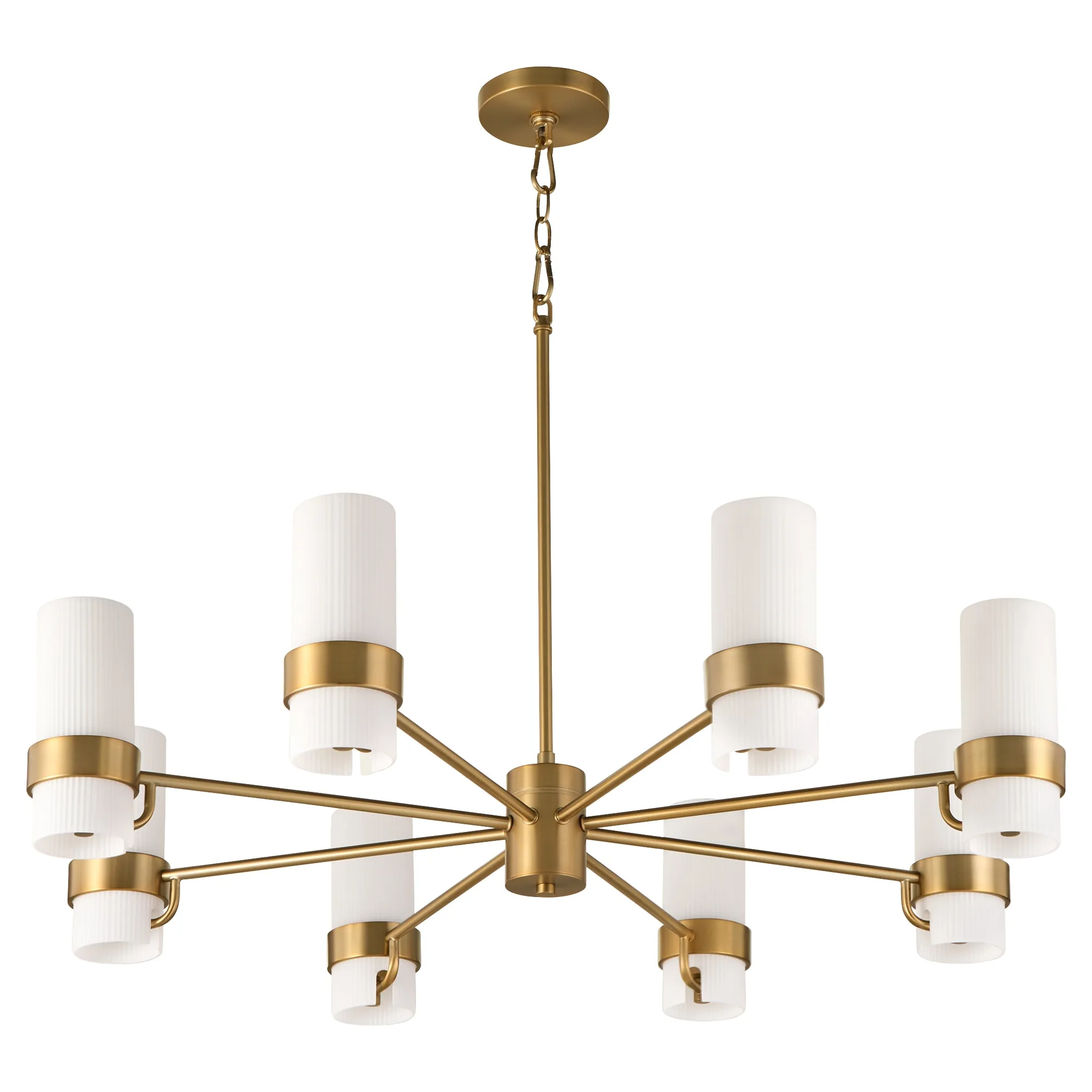 Sojourn 8-Light Chandelier in Brushed Brass