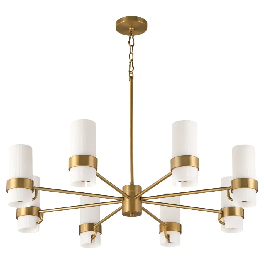 Sojourn 8-Light Chandelier in Brushed Brass - Image 1