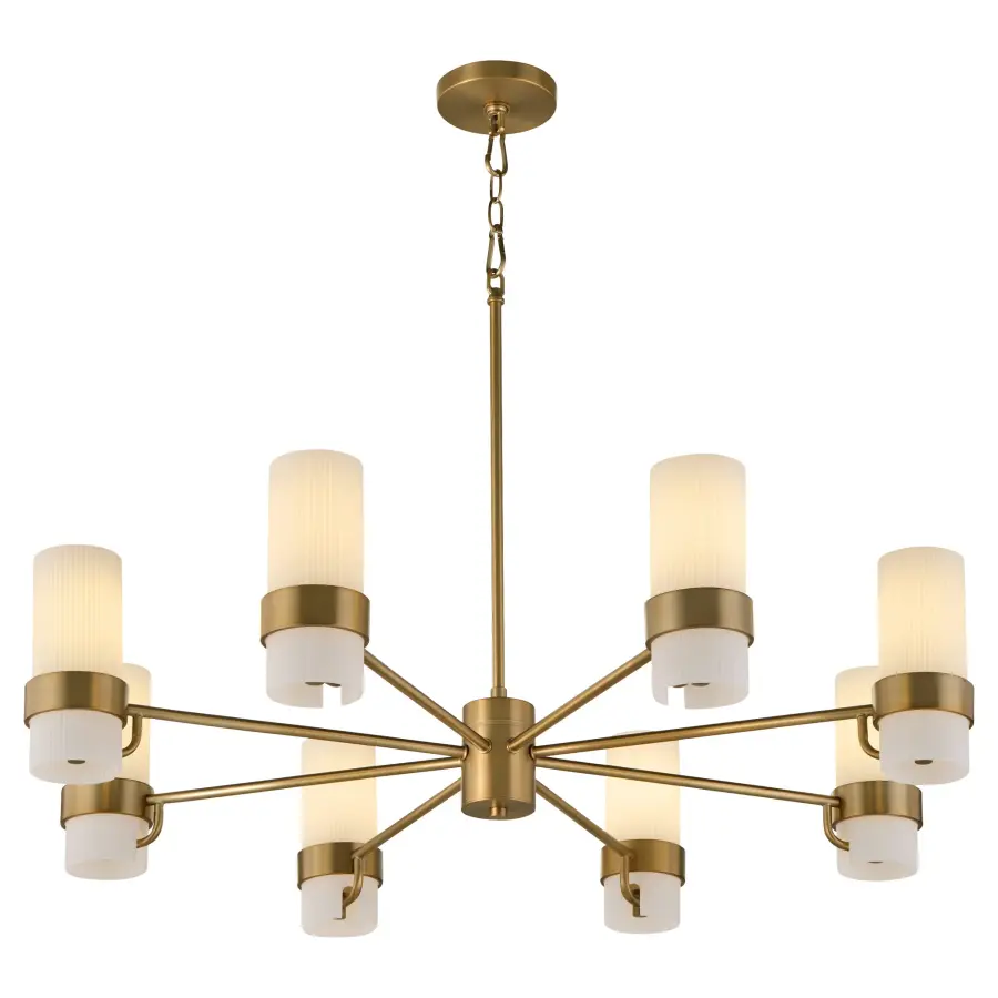 Sojourn 8-Light Chandelier in Brushed Brass - Image 2