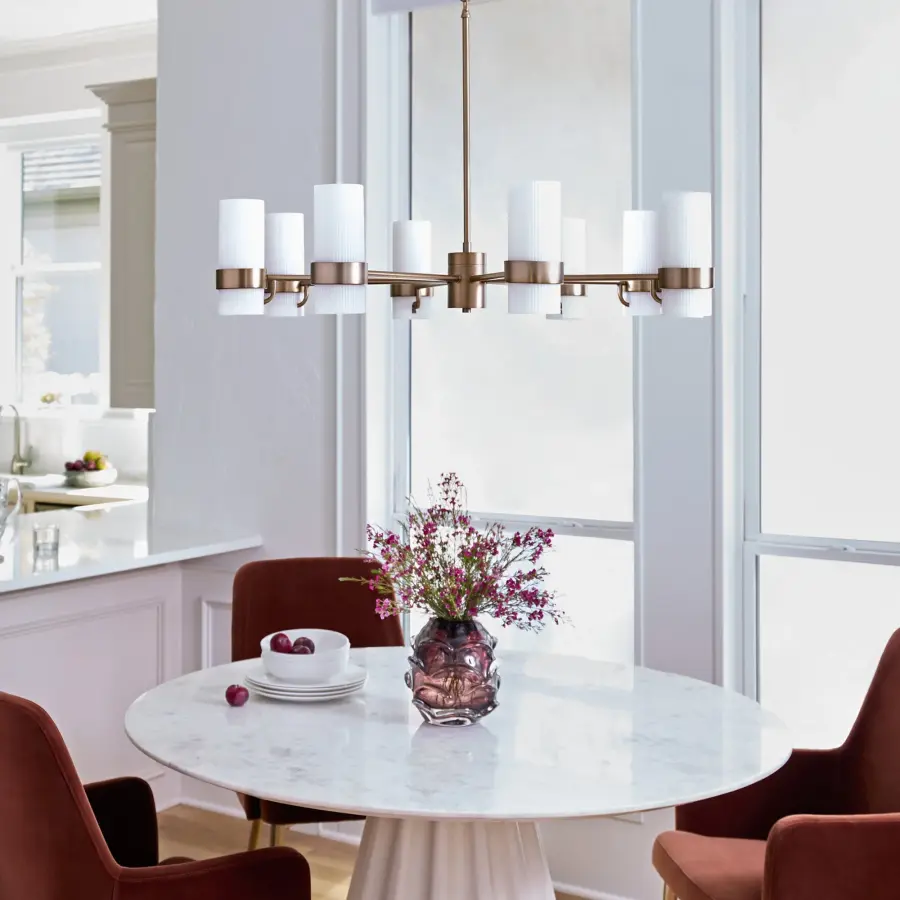Sojourn 8-Light Chandelier in Brushed Brass - Image 5