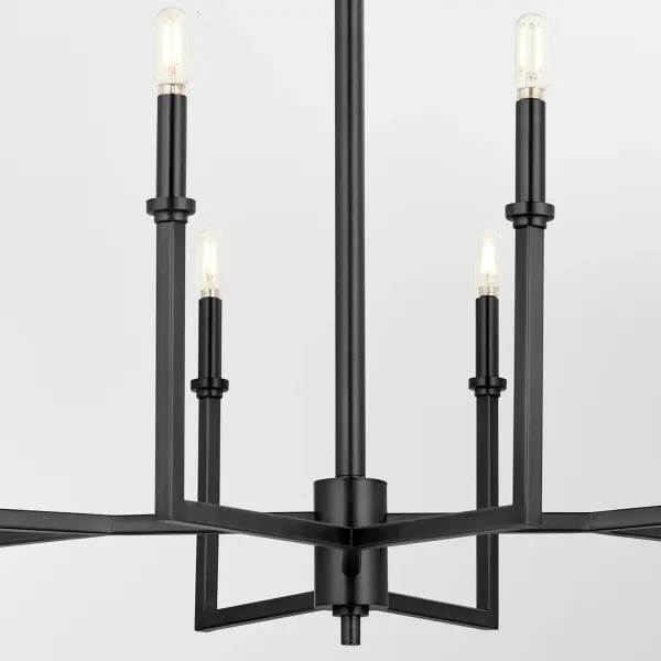 Clean-Lined Transitional Chandelier with Modern Geometric Appeal - Image 3