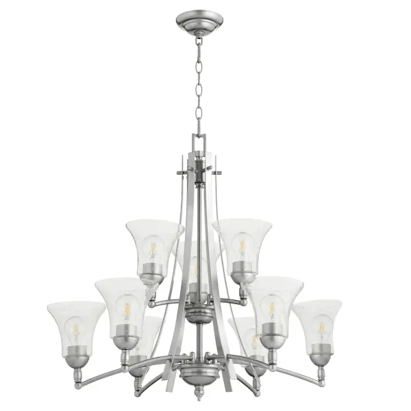 Aspen 9-Light Chandelier in Classic Nickel - Image 1