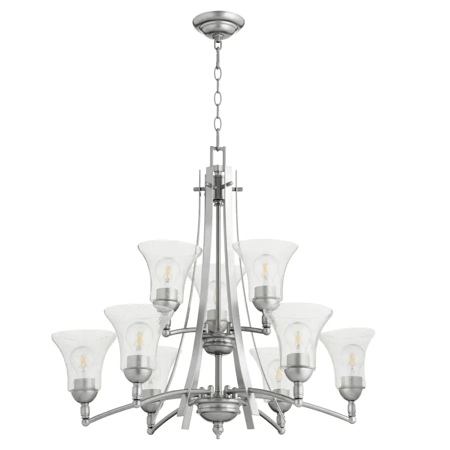 Aspen 9-Light Chandelier in Classic Nickel - Image 1