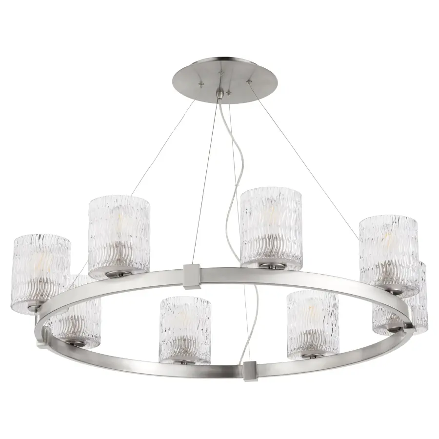 Stadium 8-Light Chandelier in Satin Nickel - Image 1