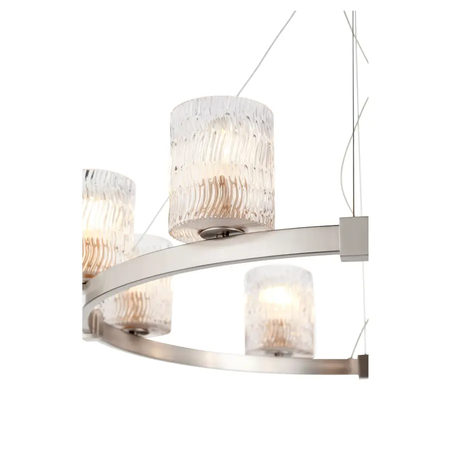 Stadium 8-Light Chandelier in Satin Nickel - Image 2