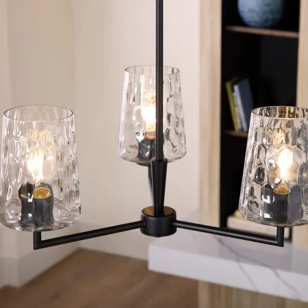 Goodwin 3-Light Chandelier in Matte Black - Image 7