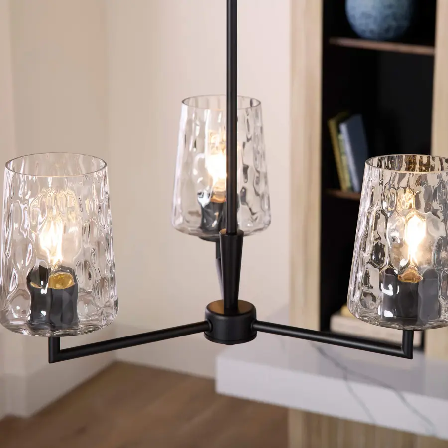 Goodwin 3-Light Chandelier in Matte Black - Image 7