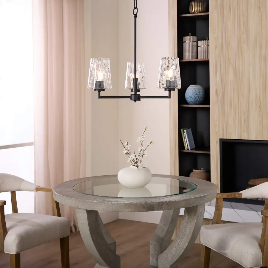 Goodwin 3-Light Chandelier in Matte Black - Image 8