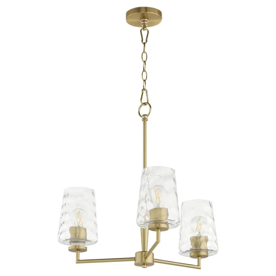 Goodwin 3-Light Chandelier in Aged Brass - Image 1