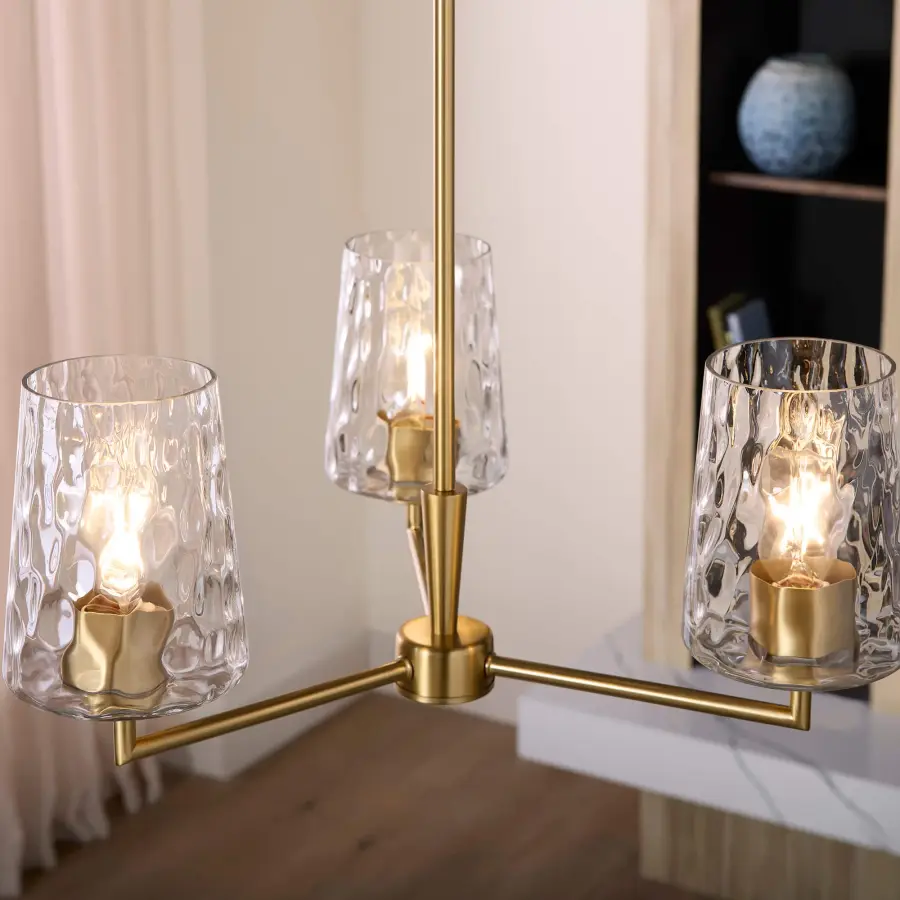 Goodwin 3-Light Chandelier in Aged Brass - Image 6