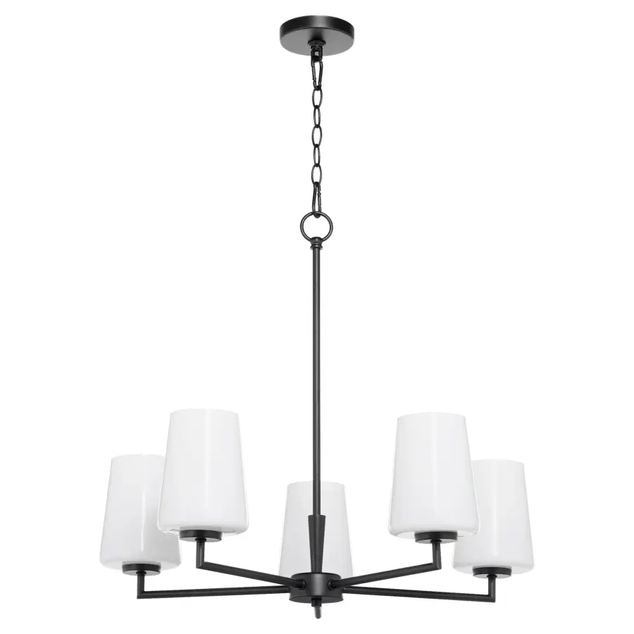 Goodwin 5-Light Chandelier with Opal Glass - Image 1