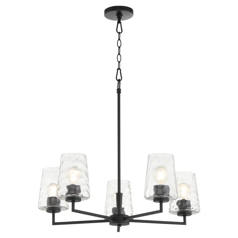 Goodwin 5-Light Chandelier in Matte Black - Image 2