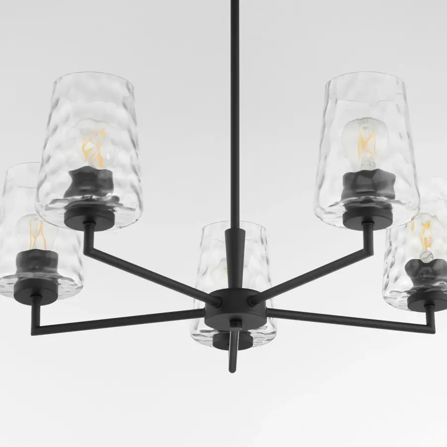 Goodwin 5-Light Chandelier in Matte Black - Image 4