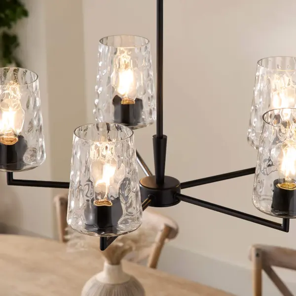Goodwin 5-Light Chandelier in Matte Black - Image 6