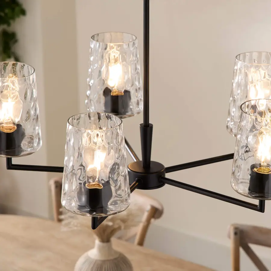Goodwin 5-Light Chandelier in Matte Black - Image 6