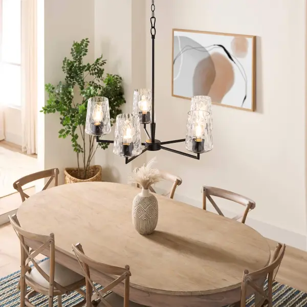 Goodwin 5-Light Chandelier in Matte Black - Image 8