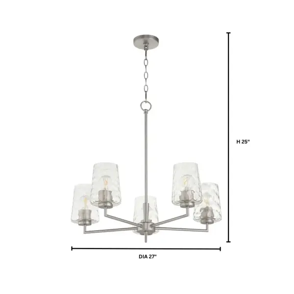 Goodwin 5-Light Chandelier in Satin Nickel - Image 5