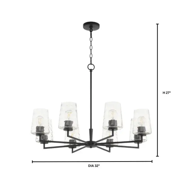 Goodwin 8-Light Chandelier in Matte Black - Image 5