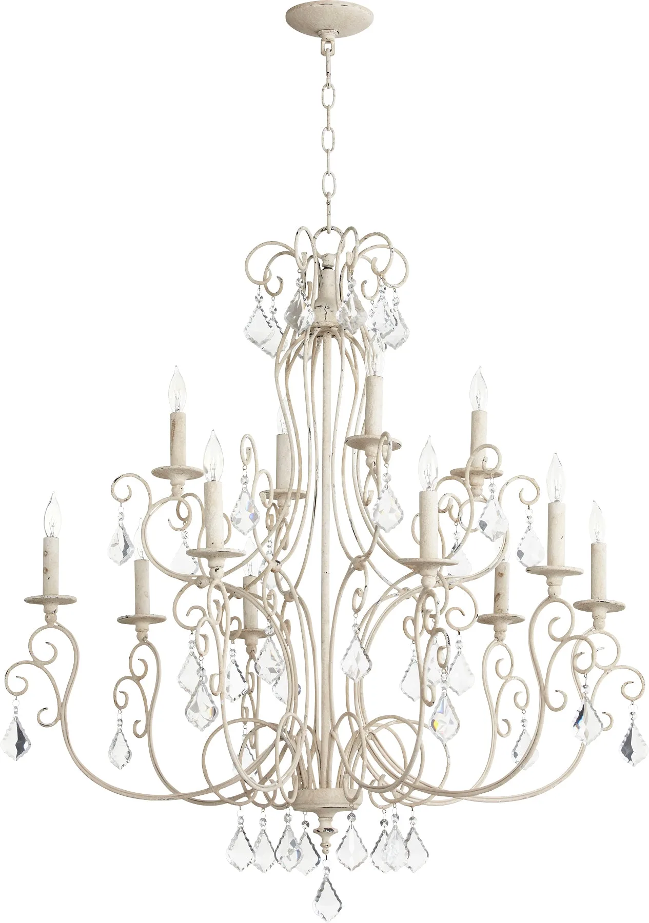 Ariel 12-Light Persian White Transitional Chandelier